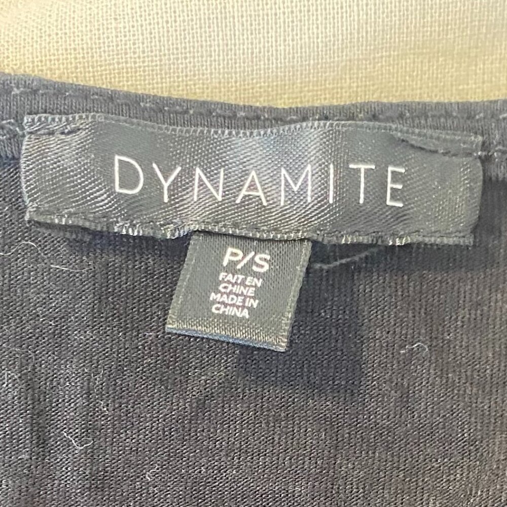 Dynamite Black Cropped SLeeveless Shirt Summer Tie Up Tank Top Size Small - Picture 3 of 4